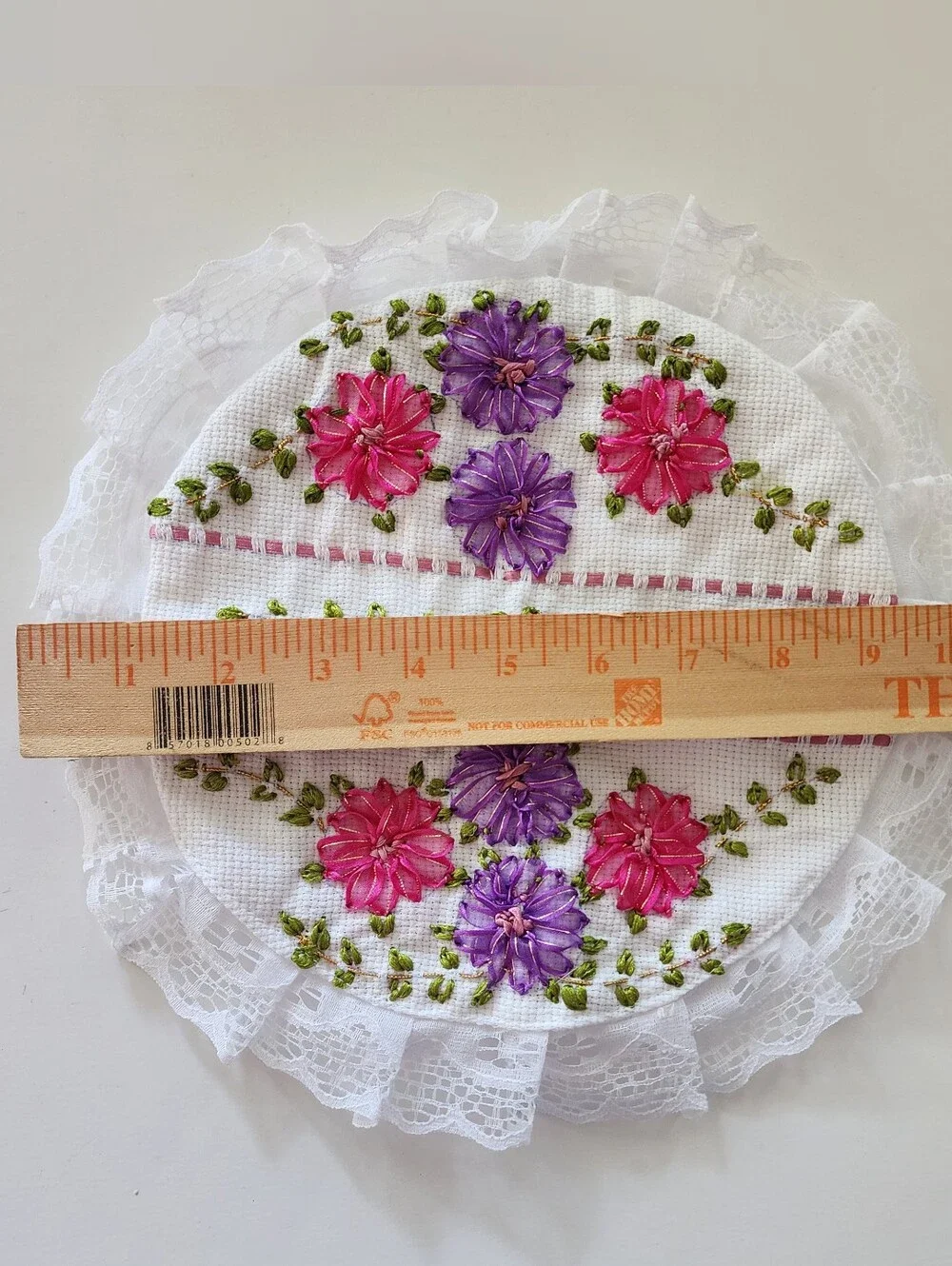 Handmade Mexican Embroidered Ribbon Cloth Tortilla Warmer Pouch